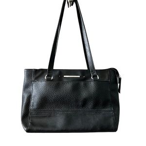Rosetti pebbled shoulder black purse